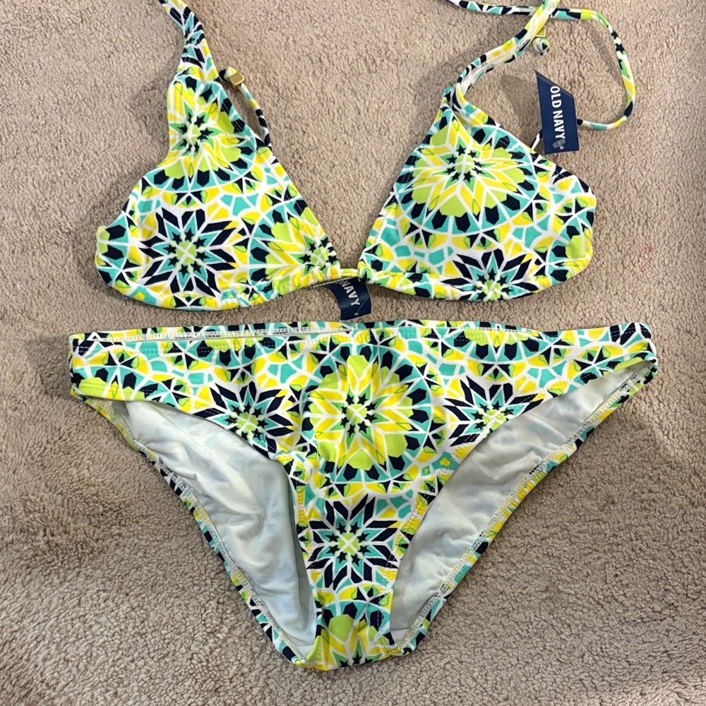 Old Navy Mosaic Print Bikini Set
